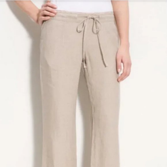 Allen Allen Drawstring Linen Pants - Picture 3 of 6